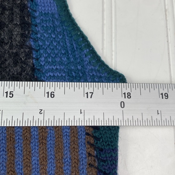 Vintage Express Tricot 100% wool patchwork vest XS - Picture 10 of 10